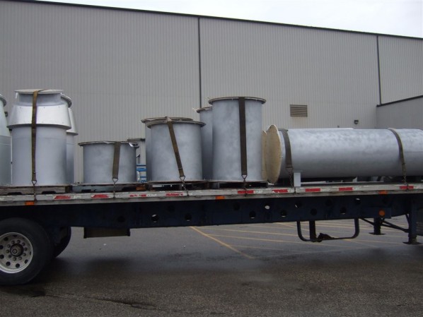 Insulated and Non-insulated Ducting ready for shipment